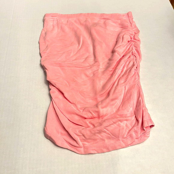 Sundry Pop Peach Ruched Seam Bodycon Mini Skirt NWT Size 0 - Picture 2 of 7